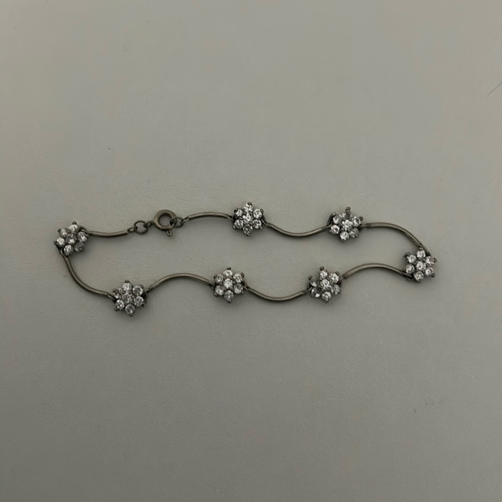Silver Floral Bracelet